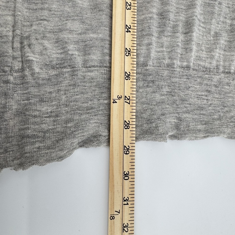 Margaret O'Leary Sweater Womens Medium Gray‎ Cashmere Scoop Neck Ribbed Sleeve - Picture 7 of 9